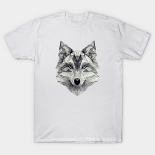 Low poly wolf face T-Shirt